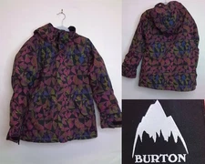 Burton Ski Jacket Girls M Purple Multicolor Geometric Hooded Room to Grow #J4387