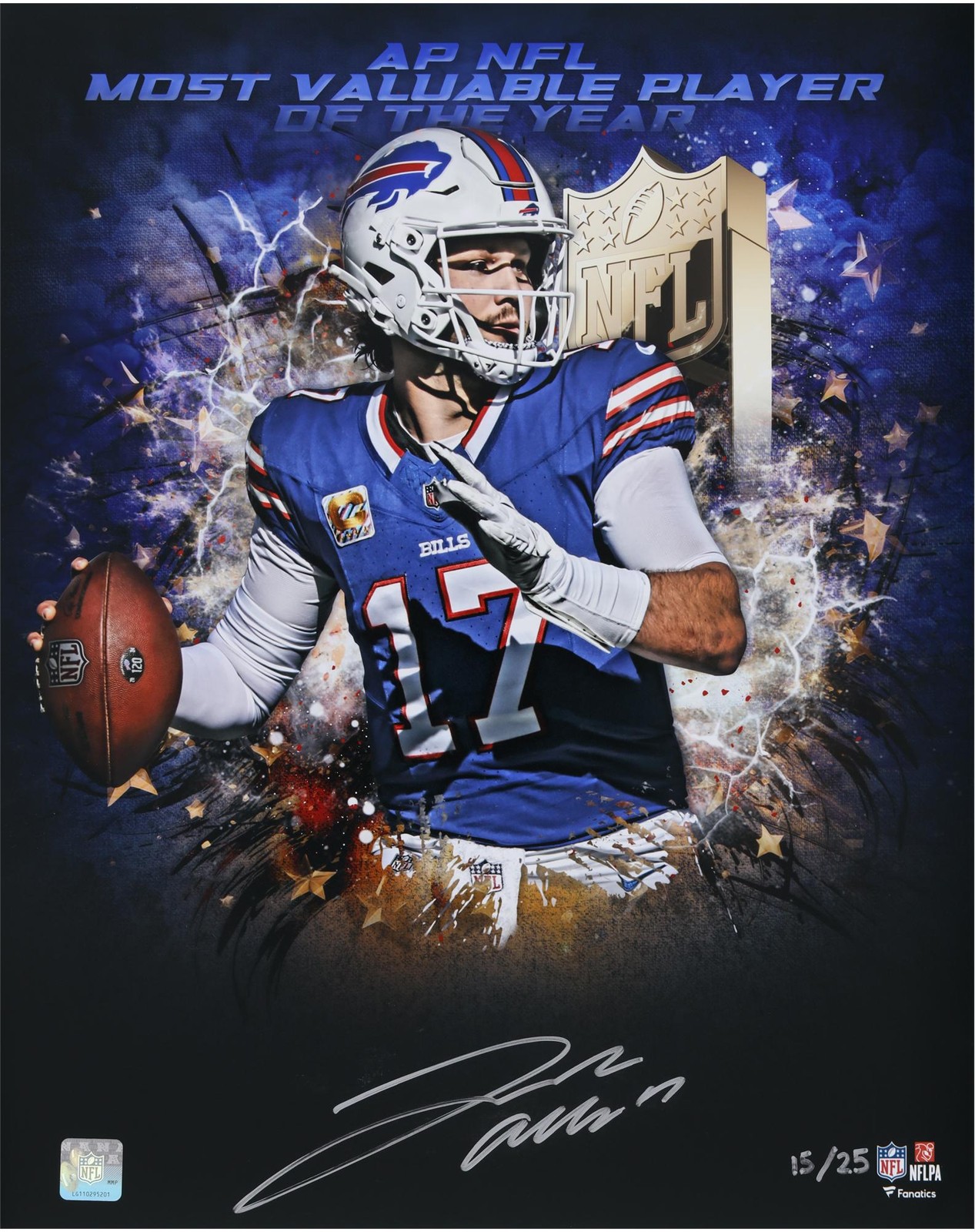 Josh Allen Autographed Signed Buffalo Bills 16x20 MVP Collage Photo - Limited Edition of 25 
