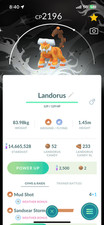 "Pokémon GO - Shiny Landorus (Sfondo Globale Nero) - Raro da Collezione"