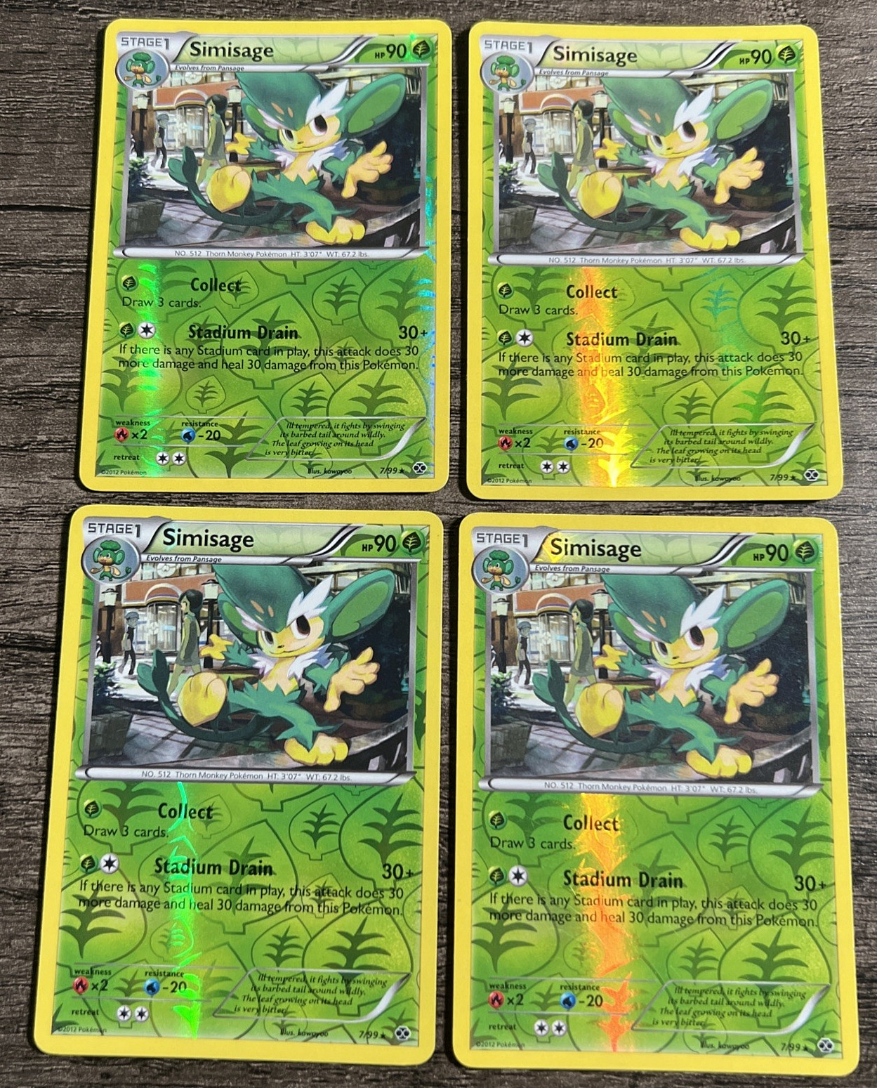 Simisage 7/99 Next Destinies Reverse Holo Rare Pokemon Card 4