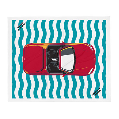 92-98 Honda CRX Delsol Blanket Promo Item Del Sol 50 x 60 Milano red