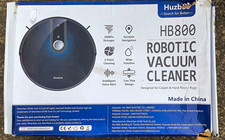 Huzbot HB800 Robotic Vacuum Cleaner Black Gyroptic Navigation Wipe Voice Alert