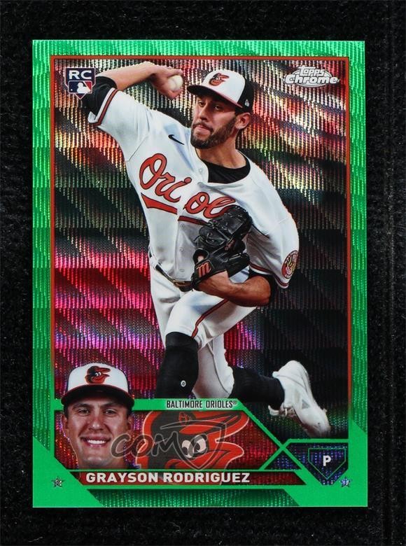 2023 Topps Chrome Update Green Wave Refractor 18/99 Grayson Rodriguez #USC98 i6e