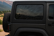 Topographical Jeep Wrangler 2007 - 2026 Rear Window Decal Set Of Two