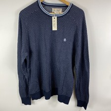 Original Penguin Munsingwear Sweater Mens Size XL Blue Long Sleeve Crewneck