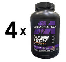 4 x MuscleTech Mass-Tech Extreme 2000, Triple Chocolate Brownie (19,30 EUR/kg)
