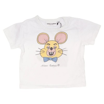 Mini Rodini, T-shirt, Größe: 80/86, Weiß/Mehrfarbig, Bio-Baumwolle, Print #kc6