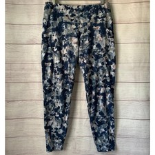 Marika Sport Blue Splatter Pattern Leggings Side Pocket High Rise