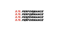 5.7l Performance Set Of 4 Hood Decals Emblem - Fits Chevy Silverado Gmc 53p 4pak