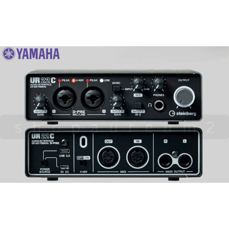 Steinberg UR22C 2-In/2-Out USB 3.0 Type C Audio Interface (Recording Pack) - Image 2 of 2