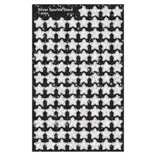 Trend Enterprises superShapes Stickers, Silver Sparkle Stars T-46404 