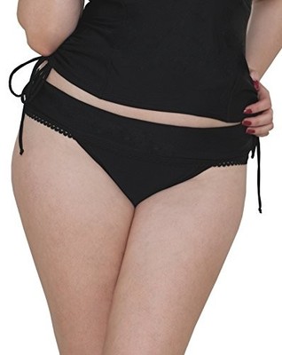 Curvy Kate Damen Badehose Schwimmhose Jetty Bikini Bottoms, schwarz, DE 36 UK 10