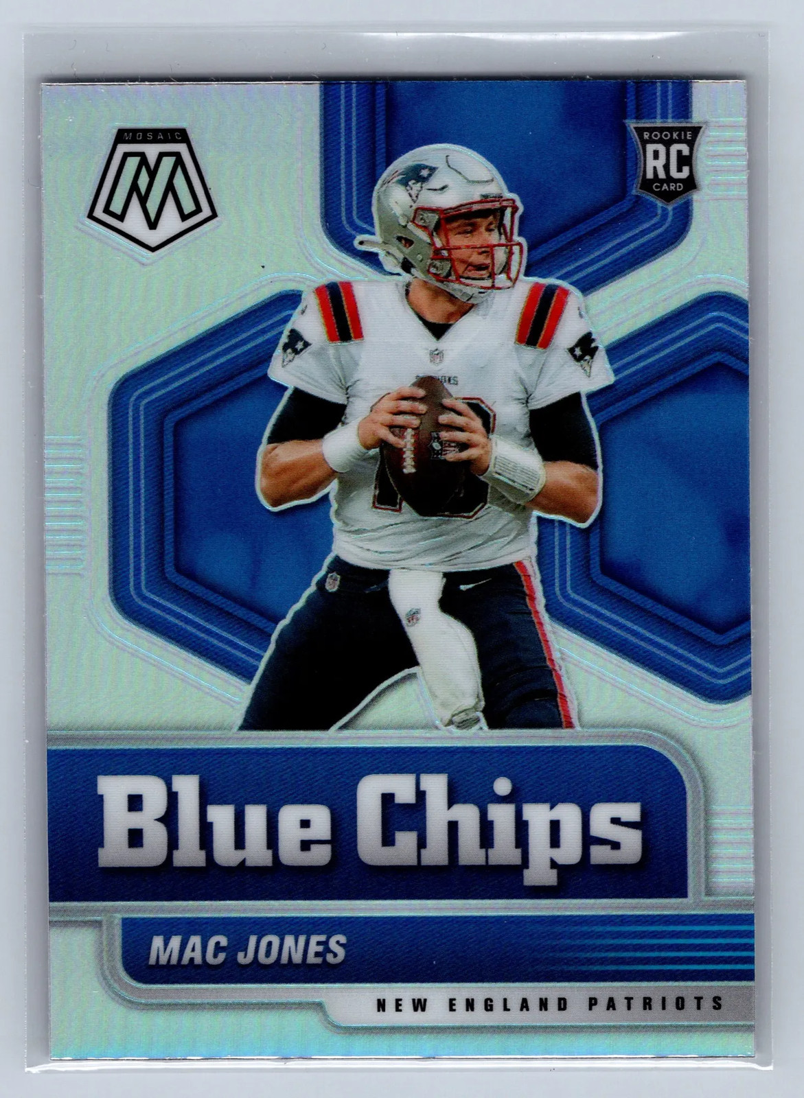 2021 Panini Mosaic Blue Chips Mac Jones Silver #5