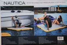 Nautica 8' X 5' Inflatable Floating Dock - Pump & Storage bag included