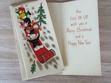 Vintage RARE Hallmark CHRISTMAS SLEDDING-Snowman-Christmas Cards-BOXED-NOSTALGIA