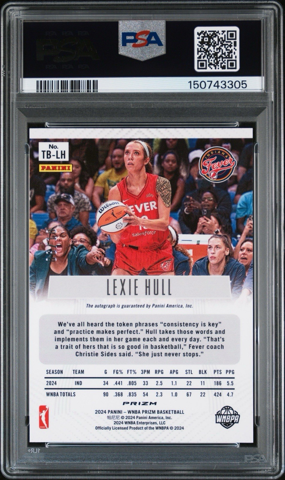 2024 Prizm Lexie Hull Throwback Gold Auto  view 2