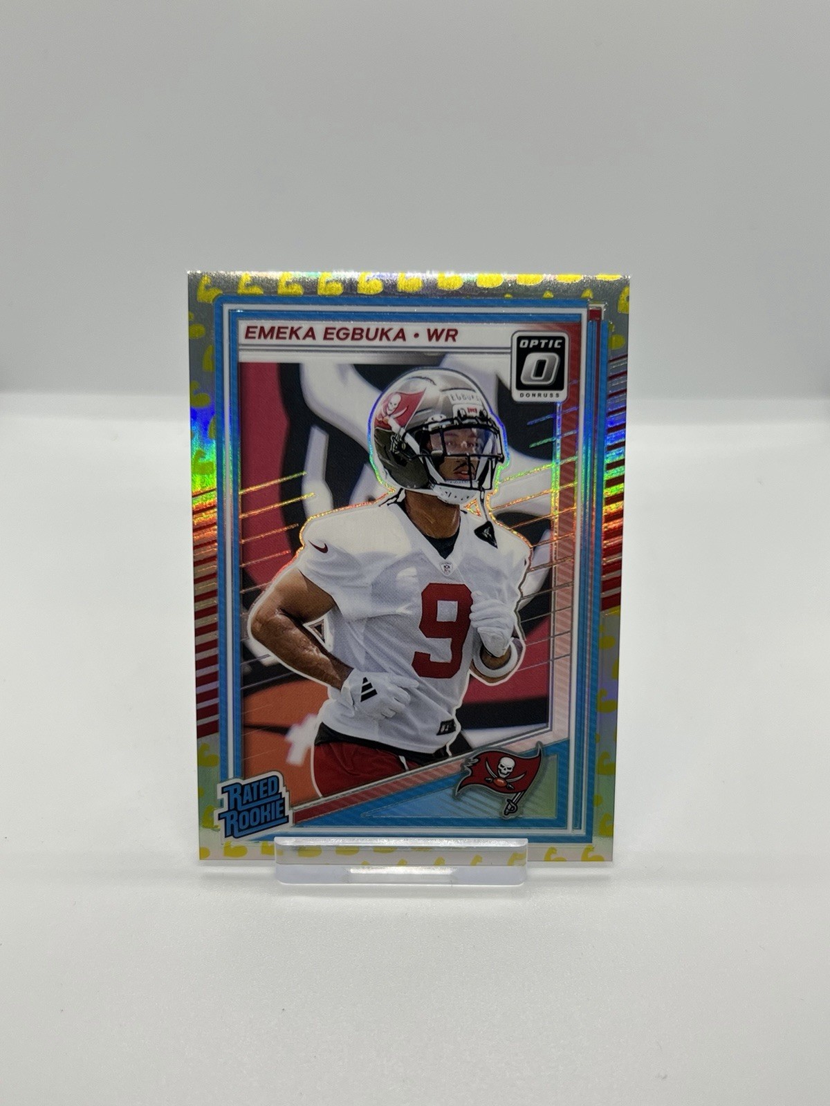 2025 Panini Donruss Optic - Rated Rookie Emeka Egbuka #265 Flex Prizm /199 (RC)