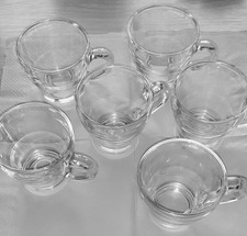 Gläser mit Henkel 6 Stück , 140ml, Durchmesser 7,5 cm, Höhe 7,5 cm