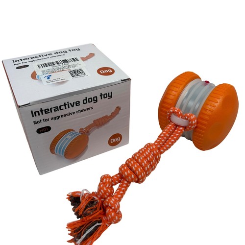 QGI Interactive Dog Ball Toy Random Path Electric Moving Rolling Rope Nearly New