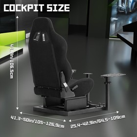 Hottoby Flight Simulator Cockpit & Seat Fit Thrustmaster A10C Logitech X52 PRO