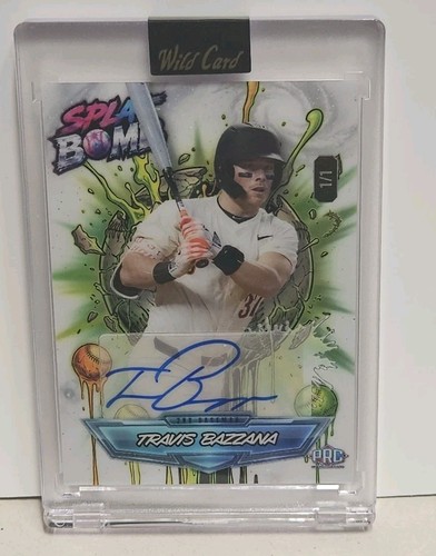 1/1 Travis Bazzana AUTO Splat Bomb 2026 Wild Card Summer Splat Baseball