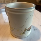DENBY ENGLAND DREAM WEAVER CHILD'S MUG 10 OZ BLUE TRIM BOY FLOWERS MUSHROOMS — photo 3