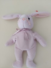 TY BEANIE BABY FLOPPITY THE PURPLE BUNNY PVC PELLETS NO HEART TAG RETIRED 1996