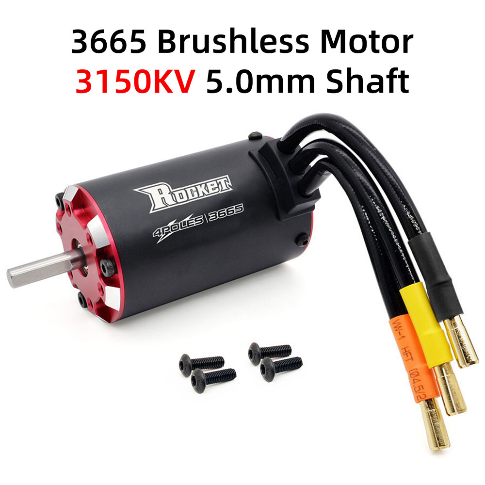 Rocket 3665 3150KV Brushless Motor for 1/8 1/10 Tamiya GTR Traxxas RC Racing Car