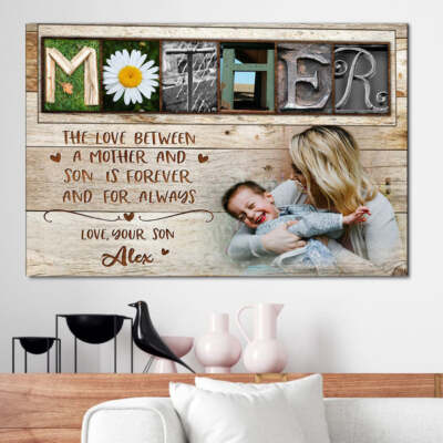 Personalized Photo Mother wall art canvas, Gift For Mom From Daughter ...