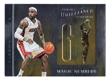 Lebron James 2012-13 Panini Brilliance Basketball MAGIC NUMBERS (#6 Miami Heat L