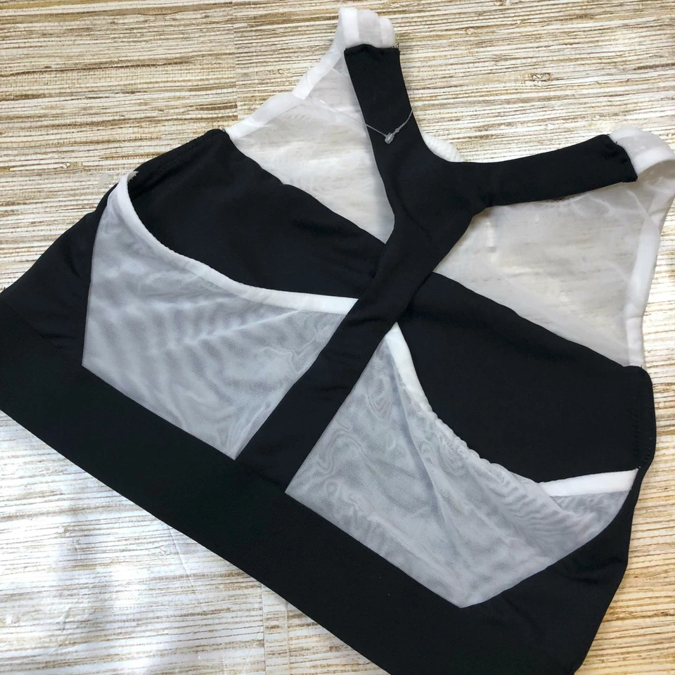 2253 Natori GRAVITY SPORT BRALETTE 758201 Blanco y Negro Talla L nuevo sin etiquetas Foto 2 de 2