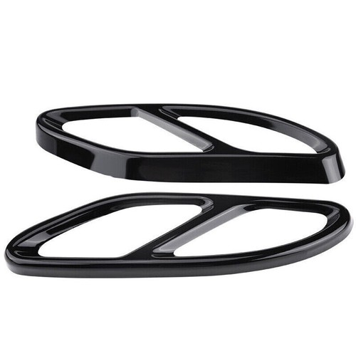 Black Steel Exhaust Tips For 2016-2023 Mercedes E-Class E300 E350 E400 E450 E550 - Bild 7 von 11