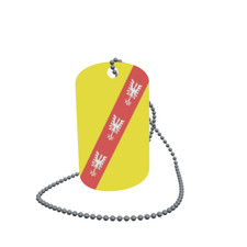 Dog Tag Flag Bunting Lorraine Province Dog Tag Aluminium 30 x 50mm