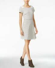 Maison Jules Striped Bow-shoulder Fit & Flare Dress NWT Small~S~Sale!!!