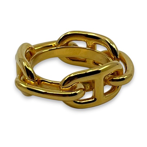 Anillo Bufanda Hermes Chaîne d'Ancre Tono Dorado con Caja Original Auténtico - Imagen 8 de 15