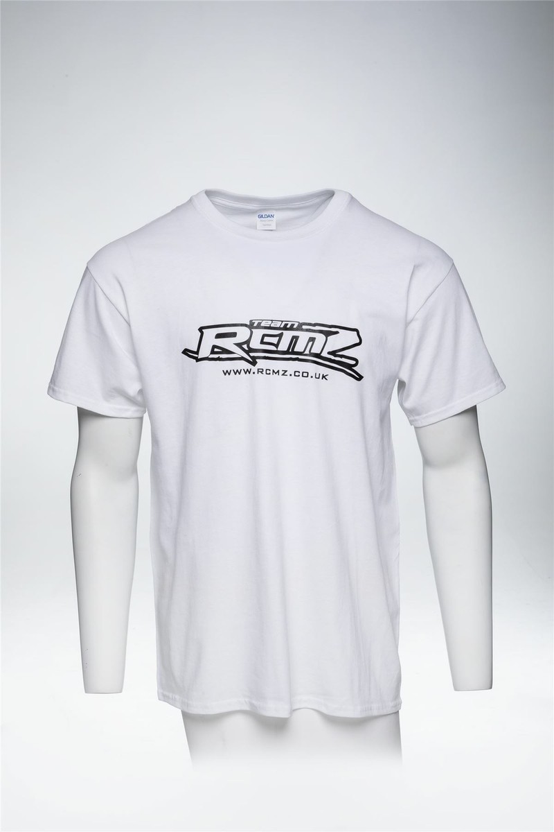 Team RCMZ White Roundneck T-shirt Front Design Medium RCModelz