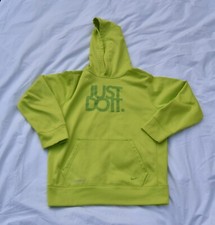 Women's Nike Therma Fit Hoodie Large "Just Do It" Lime Green