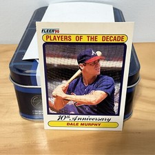 1990 Fleer Players of the Decade Dale Murphy 623 Braves Baseball Card 2F