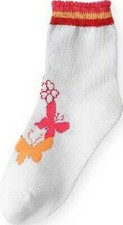 New Vtg 2003 Gymboree La Playa Socks Butterfly Flowers Medium Large 4 4T 5 NWT