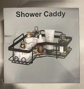 Modern Style Black Shower Caddy - Stainless Steel