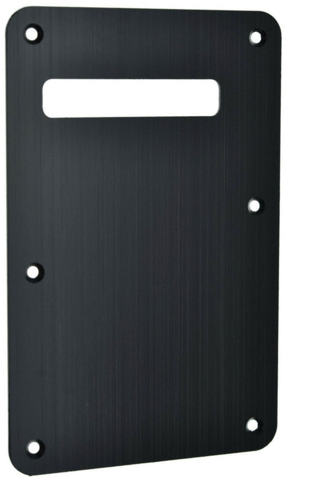 Plaque arriere Stratocaster haut de gamme en metal brosse anodise noir
