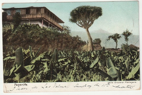 1905 SPAIN PPC TENERIFE SANTA CRUZ PMK LIVERPOOL SHIP MARITIME TO QUIN LONDON - Picture 2 of 2