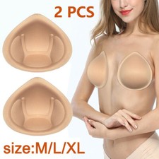 2Pcs Sponge Foam Bra Insert Cleavage Push Up Pad Mastectomy Breast Form Enhancer