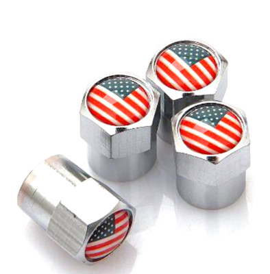 4 tappi valvole American Flag USA USA Stati Uniti dAmerica Set di 4
