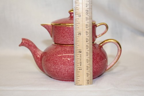 3pc Royal Winton Grimwades MOTTLED PINK #5333 Individual Stacking Teapot Creamer - Picture 11 of 12
