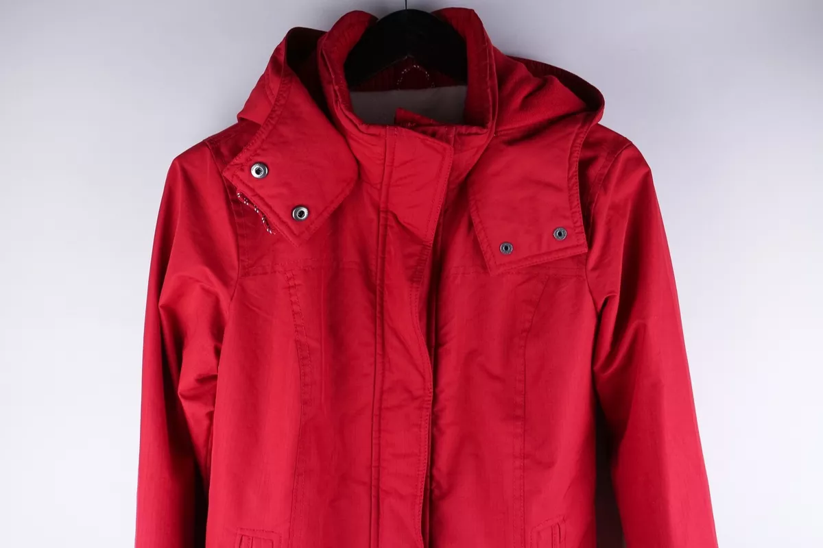 Hollister ALL-WEATHER JACKET Women Jacket Casual Red Windproof size M UK12