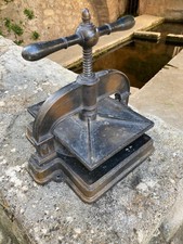 Ancienne presse à relier de notaire en fonte fin 19e