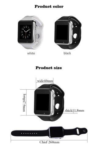 Green Band Bluetooth Smart Watch GSM SIM for Android Phone Text K15 - Picture 5 of 9