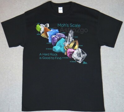 MOHS SCALE--Minerals Stones Geology Rocks Hardness Earth Science T Shirt  S-2XL