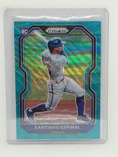 Santiago Espinal 2021 Prizm Baseball - Teal Wave RC #72 - Toronto Blue Jays